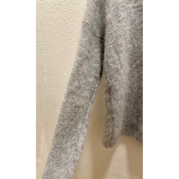 SEZANE Gaspar Cardigan Grey Super Kid Mohair Baby Alpaca Button Front Cardigan M - Picture 9 of 12